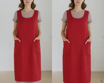 Cross-Back Apron Sewing Pattern PDF • Beginner Japanese Style (Digital Download)