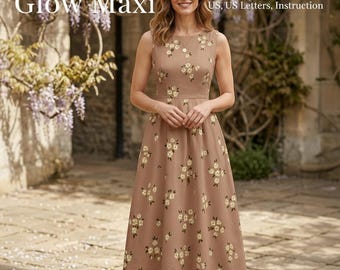 Julie Maxi Dress Sewing Pattern | Halter Neck Dress | Prom Dress Sewing Pattern | Women Sewing Pattern | Summer Dress | Sewing Patterns