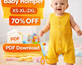 Romper Sewing Pattern for Kids, Romper Pattern, Kids Pattern, Overall Pattern, Beginner Pattern, Sewing Pattern Toddlers, Baby Pattern