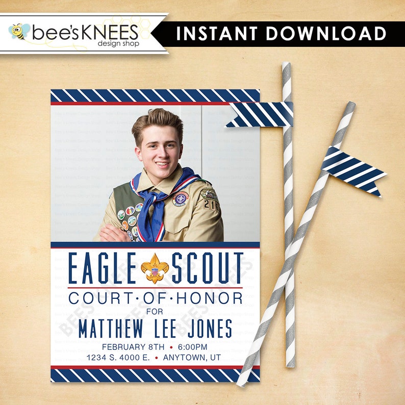 Eagle Scout Court of Honor Invitation announcement TEMPLATE Etsy Eagle Scout Court of Honor Invitation announcement TEMPLATE Etsy