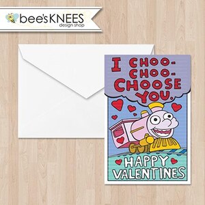 I Choo-choo-choose you Valentines Day Card