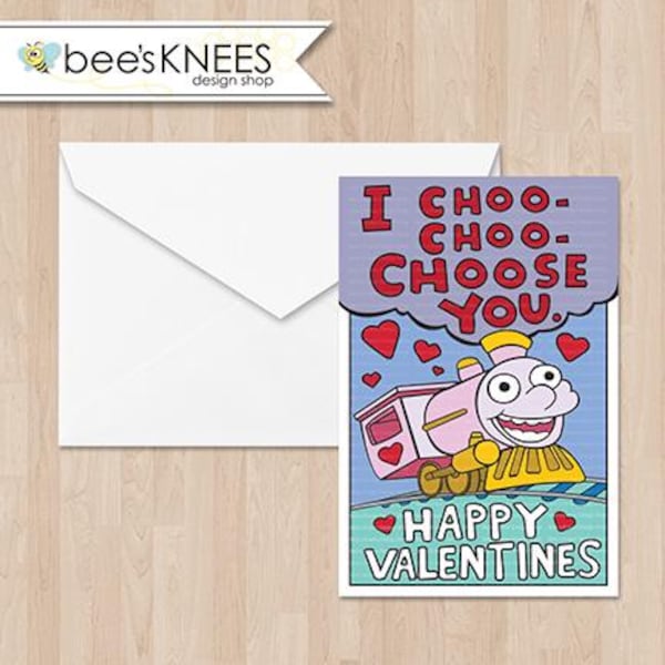 I Choo Choo Choose You Card Printable - Etsy