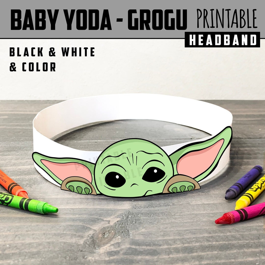 Grogu Baby Yoda the Child Printable Headband Perfect for Preschool or