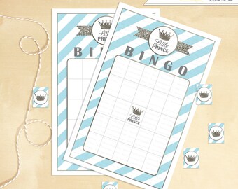 Baby Shower Bingo Includes BLANK Little Prince Printable Bingo Cards - Instant Download
