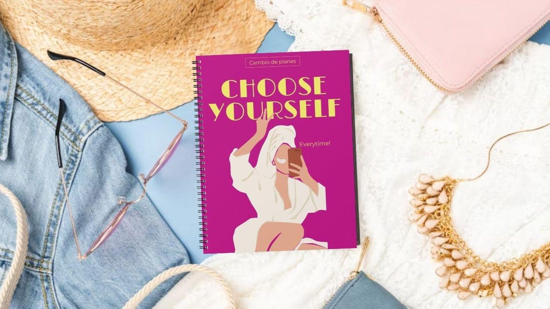 Notebook Self Promo Choose Yourself A5 Spiral Notebook · Self Love Journal · Aesthetic ...