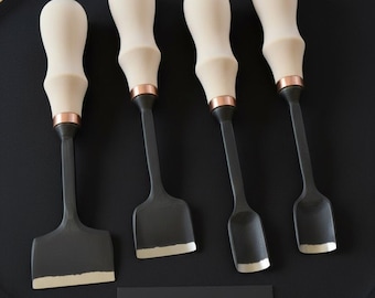Handmade Mallet Gouges Set – Professional Wood Carving Tools, Hand Forged Gouges, Carpenter Woodworking Kit