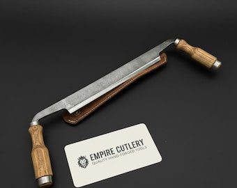 Hand Forged Drawknife – Carbon Steel Woodworking Tool, Ash Wood Grip, Wood Carving & Shaping Tool, Carpenter Tool