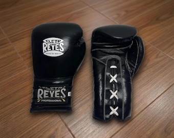 ニューメキシカンスタイル クレト・レイエス レースアップボクシンググローブ | 本革（牛革） - ブラック