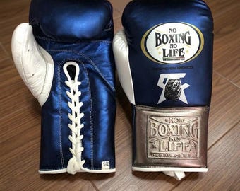 Guantes de boxeo personalizados de piel de vaca Canelo No Boxing No Life: guantes de entrenamiento y sparring.
