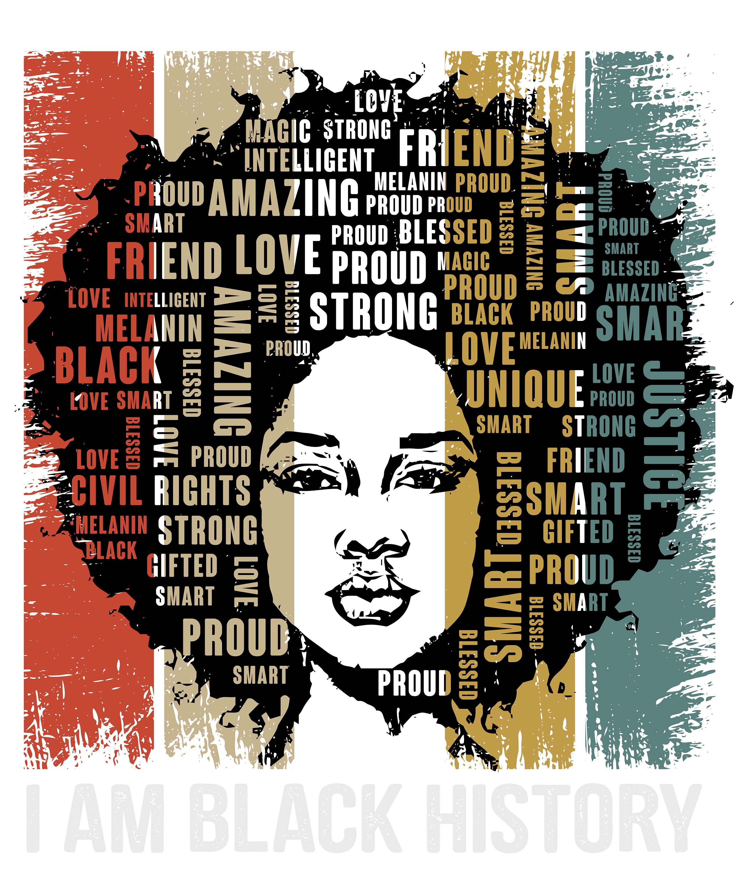 Black Pride, Black History Month Graphics Set Woman I Am Black Pride
