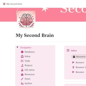 Notion Second Brain Template | Productivity Dashboard, Task Manager, Planner
