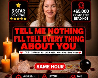 Blind Psychic Reading, No Questions Asked, Accurate Same Hour Reading, Deep Intuitive Insights, Spirit Guide Messages,Digital file download