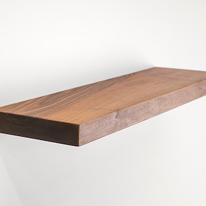 Walnut Floating Shelves, Floating Shelf, Wooden Shelf, Wall Shelf, Bathroom Shelf, Farmhouse Decor, Book Shelf Decor, Bracket Shelf