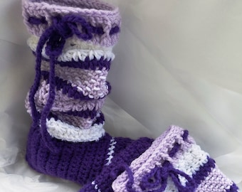 Lazy Day Slipper Boot Pattern - Crochet Slipper - Crochet Boot - Slipper Socks - Perfect Teen Gift - Handmade Crochet Slippers