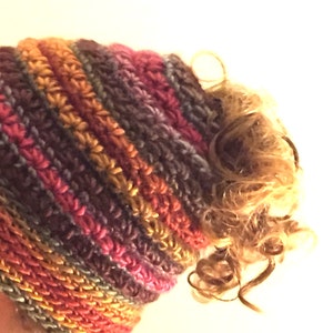 Frenzy Bun Hat Star Stitch - PATTERN - Messy Bun Hat - Ponytail Hat - PATTERN - Crochet Star Stitch Frenzy Bun Hat - 3 Video Links Included