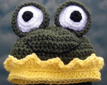 Prince Charming Hat with fun frog, frog hat, Photo Op, Pattern