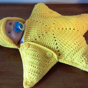 Star Cocoon Star Snuggy Baby Star Snuggy Baby star Cocoon Coccoon Newborn to 2 months Crochet Star Pattern Crochet Pattern image 3