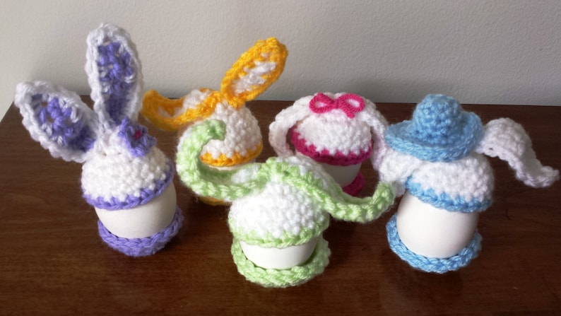 Funny Bunny Egg Warmer Crochet Pattern image 1