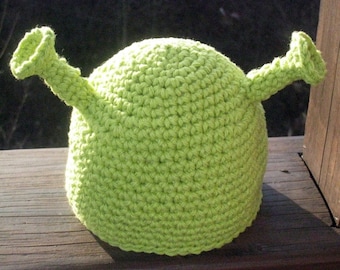 Shrek inspired hat, Crochet Pattern