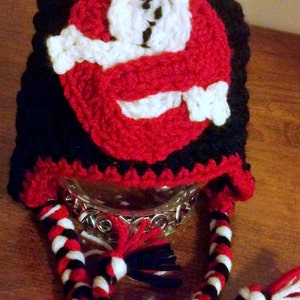 Ghostbusters inspired Hat, crochet Pattern, Newborn to Adult
