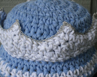 Crown Prince or Princess Hat, King, Queen, Crochet Pattern