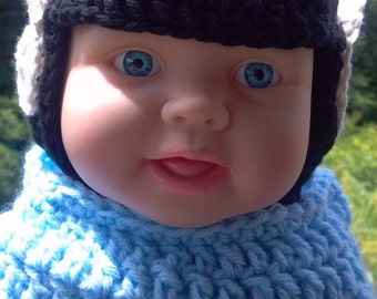 Spock hat and swaddler cocoon Crochet Pattern