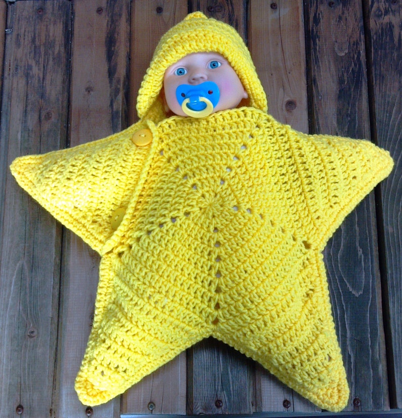 Star Cocoon Star Snuggy Baby Star Snuggy Baby star Cocoon Coccoon Newborn to 2 months Crochet Star Pattern Crochet Pattern image 2