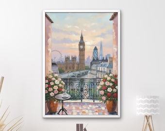 Impression d'art mural Londres | Big Ben, affiche de voyage | Oeuvre d'art de Londres