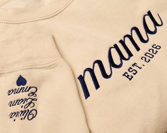 Felpe ricamate per mamma, papà, nonna, nonna e nonno, dal 2026, felpe girocollo personalizzate con ricamo come regalo per la famiglia
