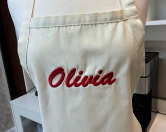 Grembiule personalizzato con nome, grembiule da cucina personalizzato con tasche, grembiule da donna con stampa personalizzata, regalo per chef, grembiule da uomo personalizzato, grembiule per bambini personalizzato