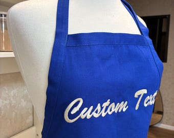 Grembiule personalizzato con nome, grembiule da cucina personalizzato con tasche, grembiule da donna con stampa personalizzata, regalo per chef, grembiule da uomo personalizzato, grembiule per bambini personalizzato