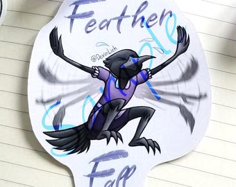 Feather Fall - D&D Sticker [Human-made art, No A.I.]