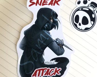Sneak Attack - D&D Sticker [Human-made art, No A.I.]