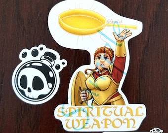 Spiritual Weapon - D&D Sticker [Human-made art, No A.I.]