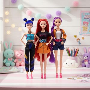 Kpop Demon Hunters Dolls – Rumi Zoey Mira 30cm Collectible Fashion Figures