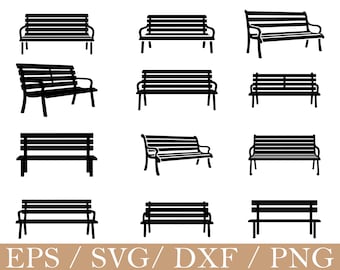 Banco vacío SVG, PNG, DXF