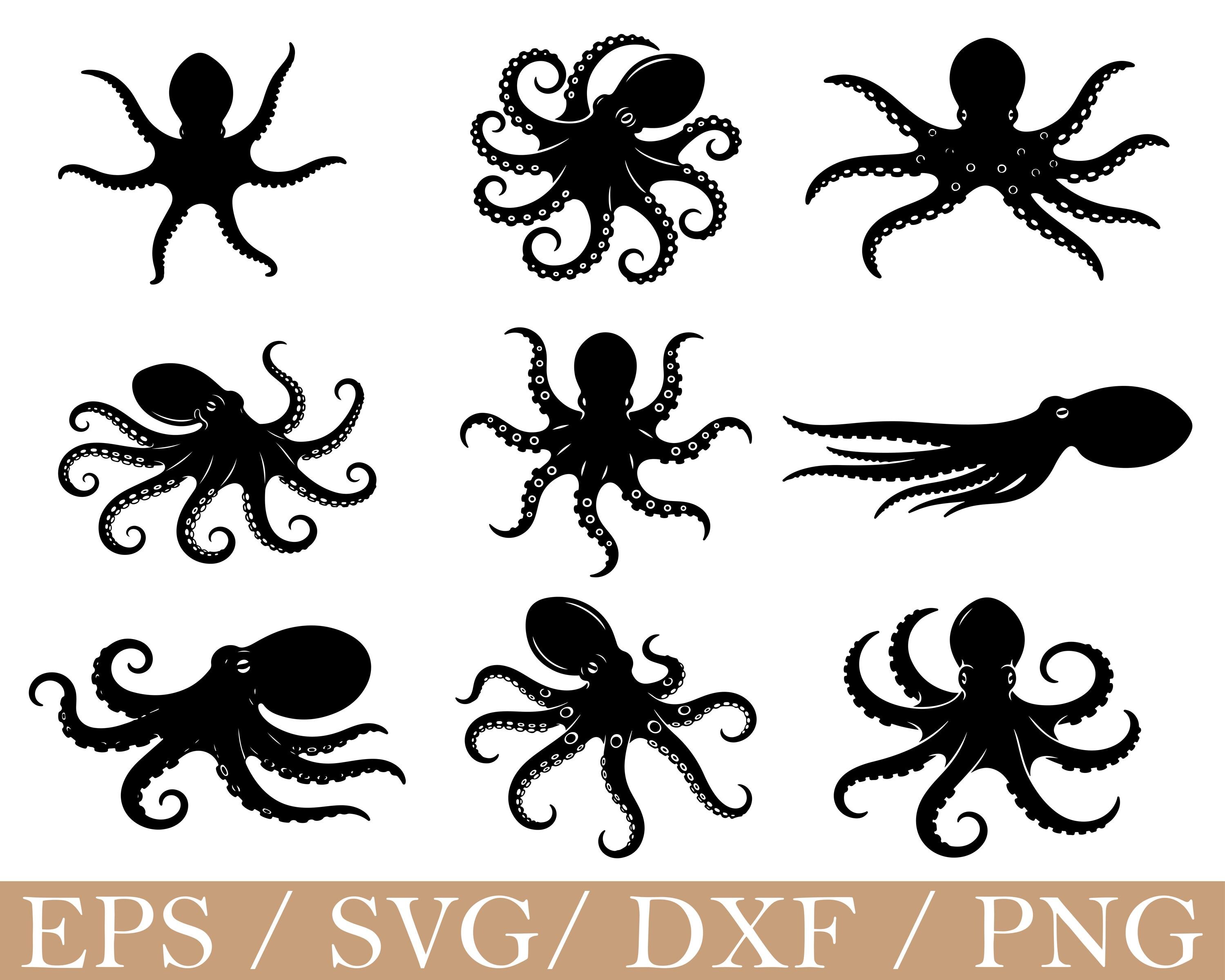 Octopus Svg, Dxf, Png - Etsy