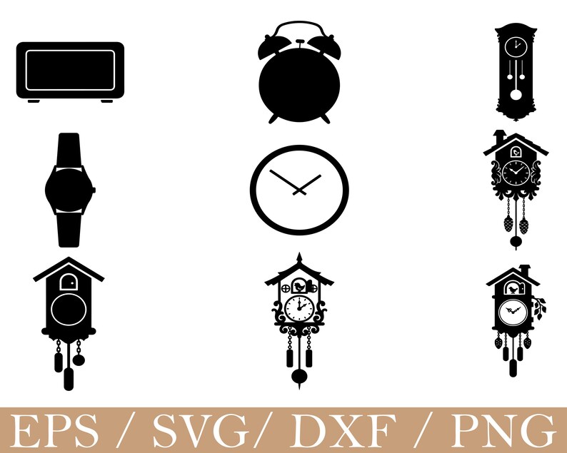 Library Clock Svg Clock Svg, Dxf, Png - Etsy