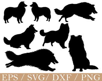 ボーダーコリーのシルエットクリップアート集 – 犬のSVG＆PNGベクター