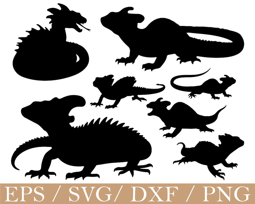 Basilisk Lizard Svg, Basilisk Silhouette, Dxf, Png - Etsy