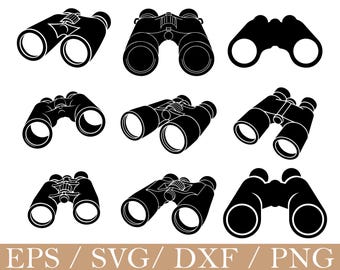 Binocular Svg, Dxf, Png