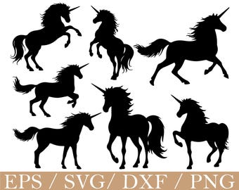 Unicorn Svg, Unicorn Silhouette, Dxf, Png