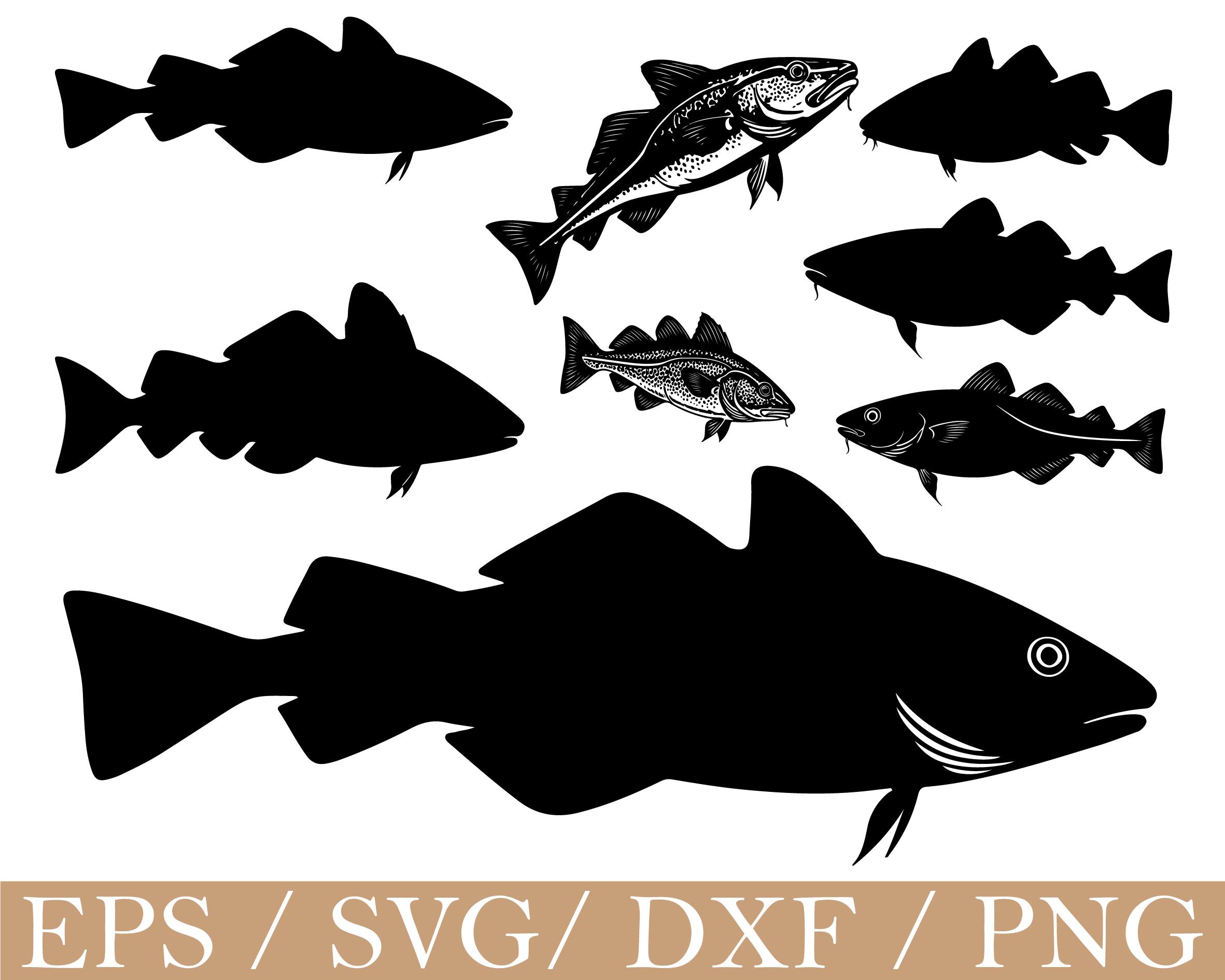 Cod Fish Svg Atlantic COD Fish Svg, Dxf, Png - Etsy