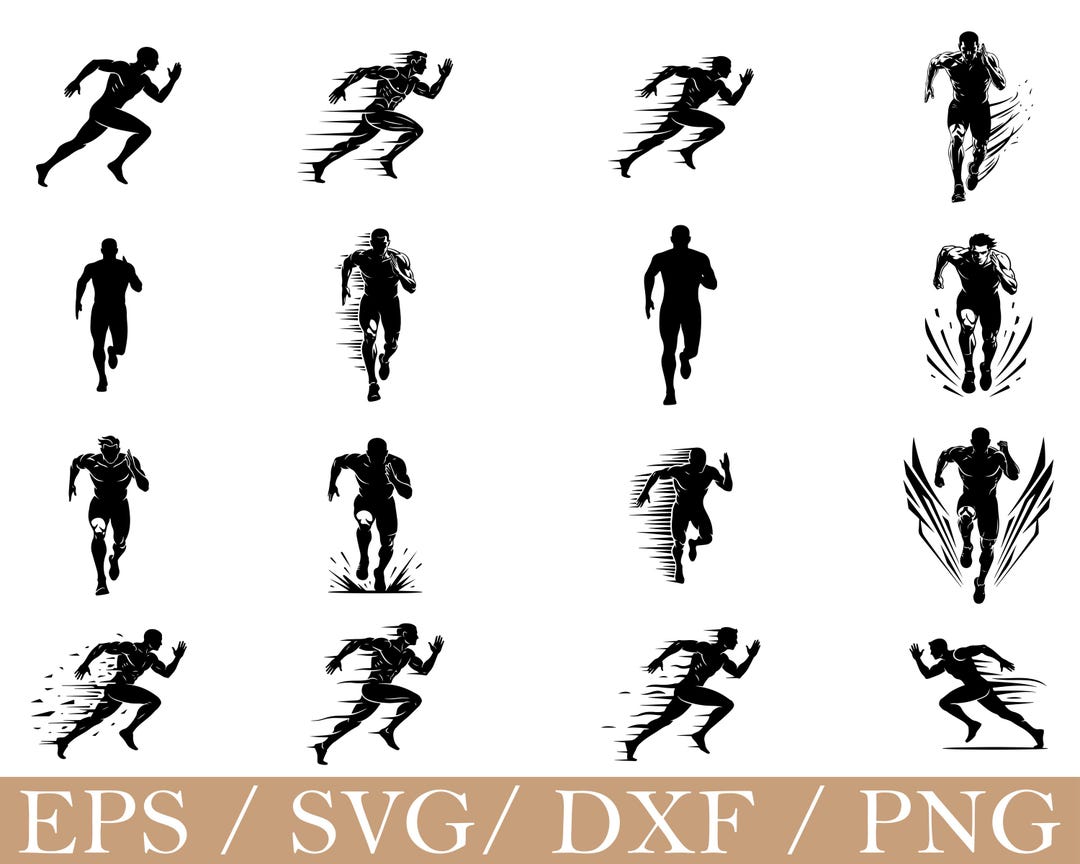 Man Raking Svg Running Man Svg, Dxf, Png - Etsy