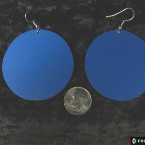 Bright Blue Round Earrings