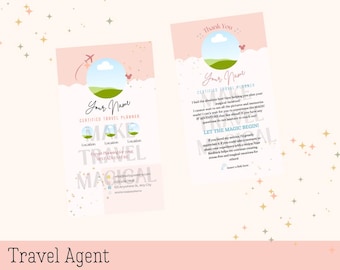 Tarjeta de presentación digital para agentes de viajes