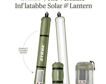 Inflatable Solar Camping Lantern | USB Rechargeable Tent Light | Waterproof Outdoor Lantern | Portable Lightweight LED Camping Light