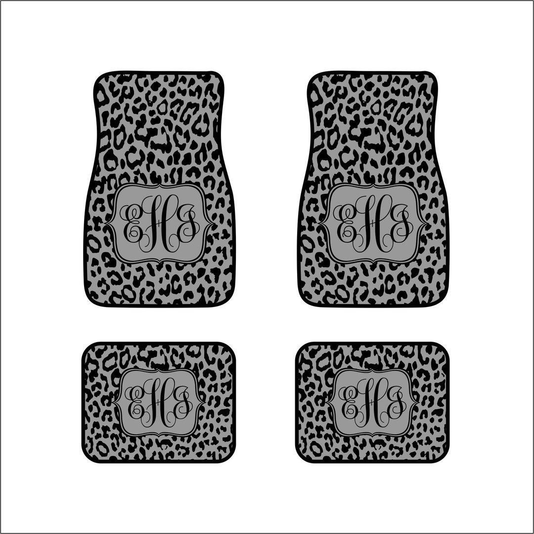 Custom Monogram Car Floor Mats Front Car Mats Rear Mat Matching Coaster