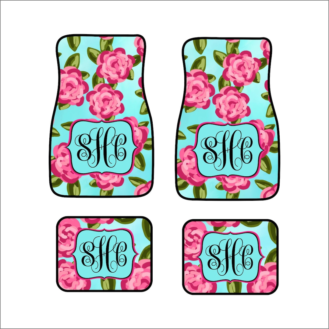 Monogram Car Floor Mats Front Car Mats Rear Car Mat Custom Car Mats