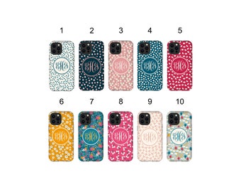 Boho Flower Tough Case  Custom Phone Case iPhone 15 14 13 12 11 Pro Max Mini Galaxy S23 S22 S21 Ultra Plus Magsafe Pixel 6 7 Pro X